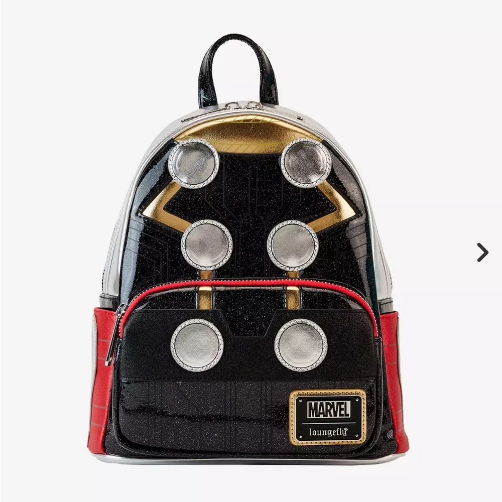 ❤️PRICE FIRM❤️ Loungefly Marvel Thor Metallic Suit Backpack